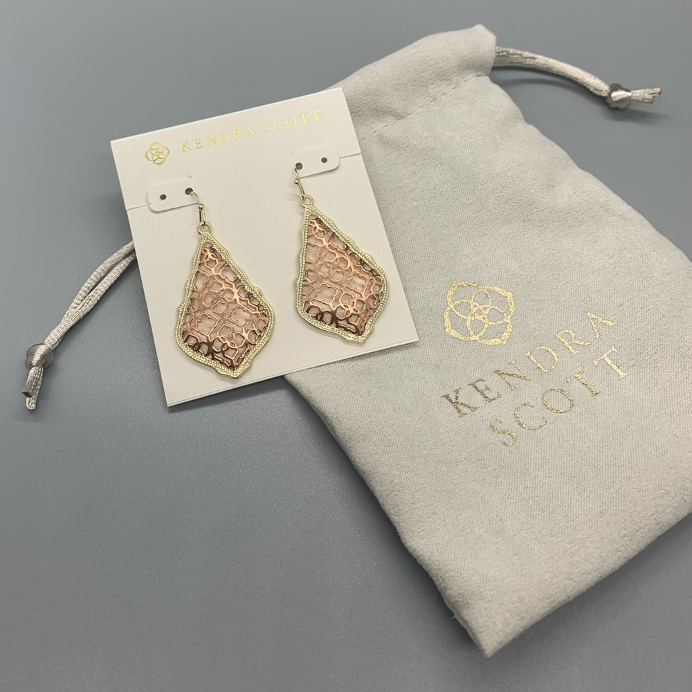 Kendra Scott Addie Gold/Rose Filigree Earrings